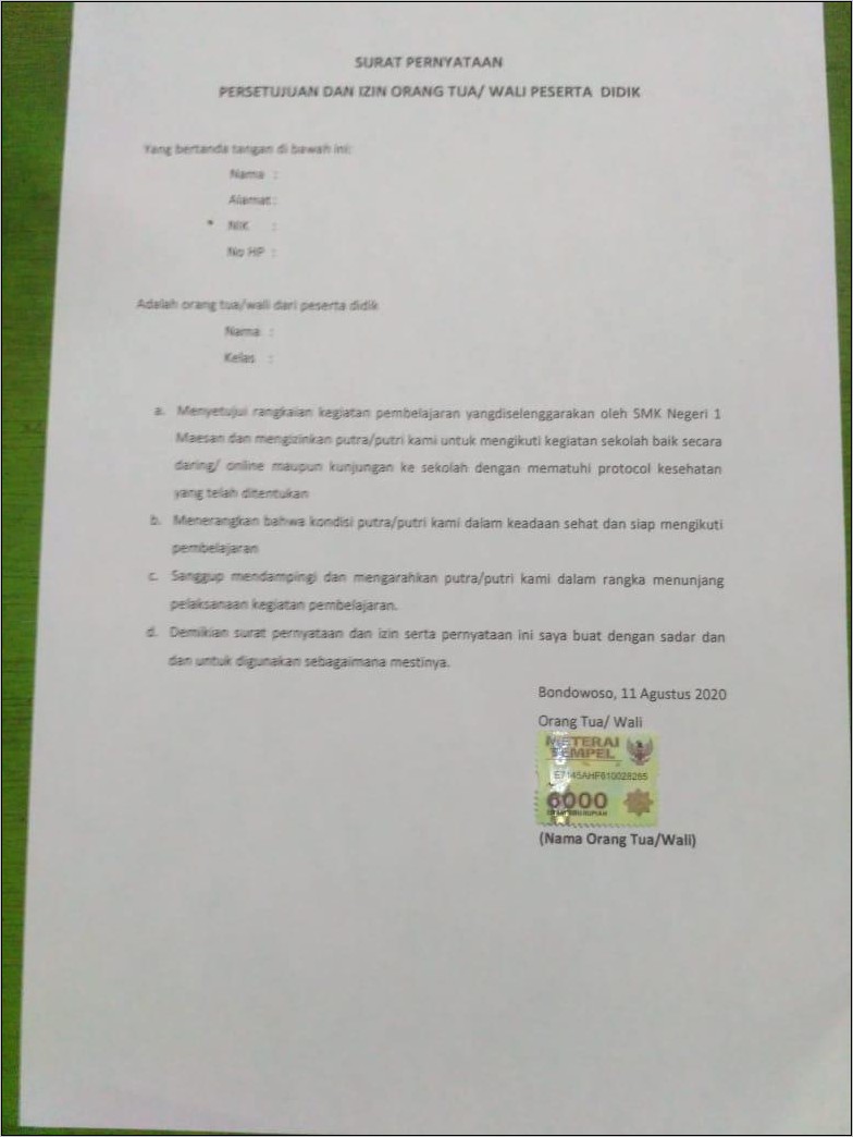 Contoh Surat Pernyataan Utang Pi Utang Dengan Menggunakan Jaminan Tanah