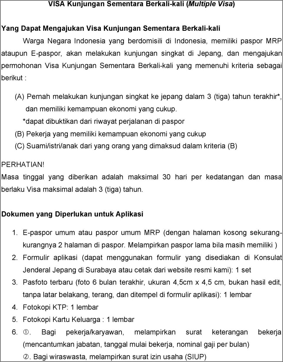 Contoh Surat Pernyataan Visa