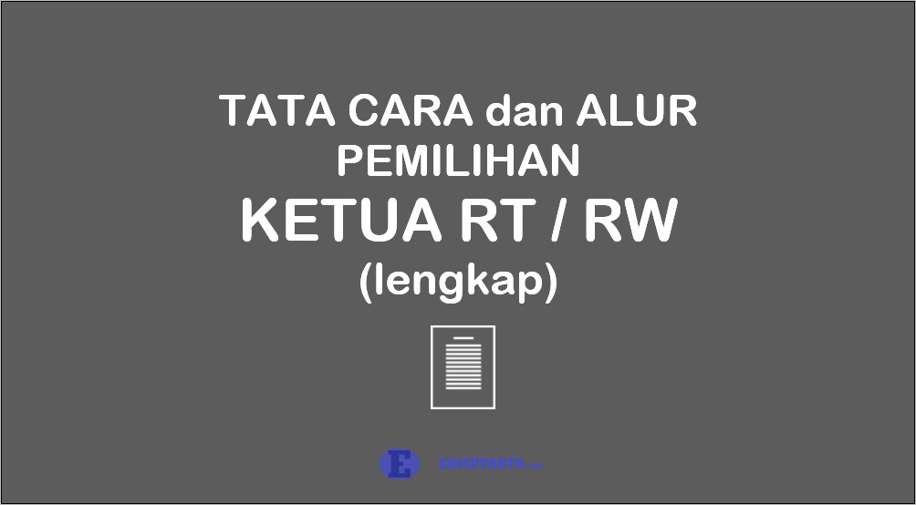 Contoh Surat Pernyataan Warga Pemilihan Rt