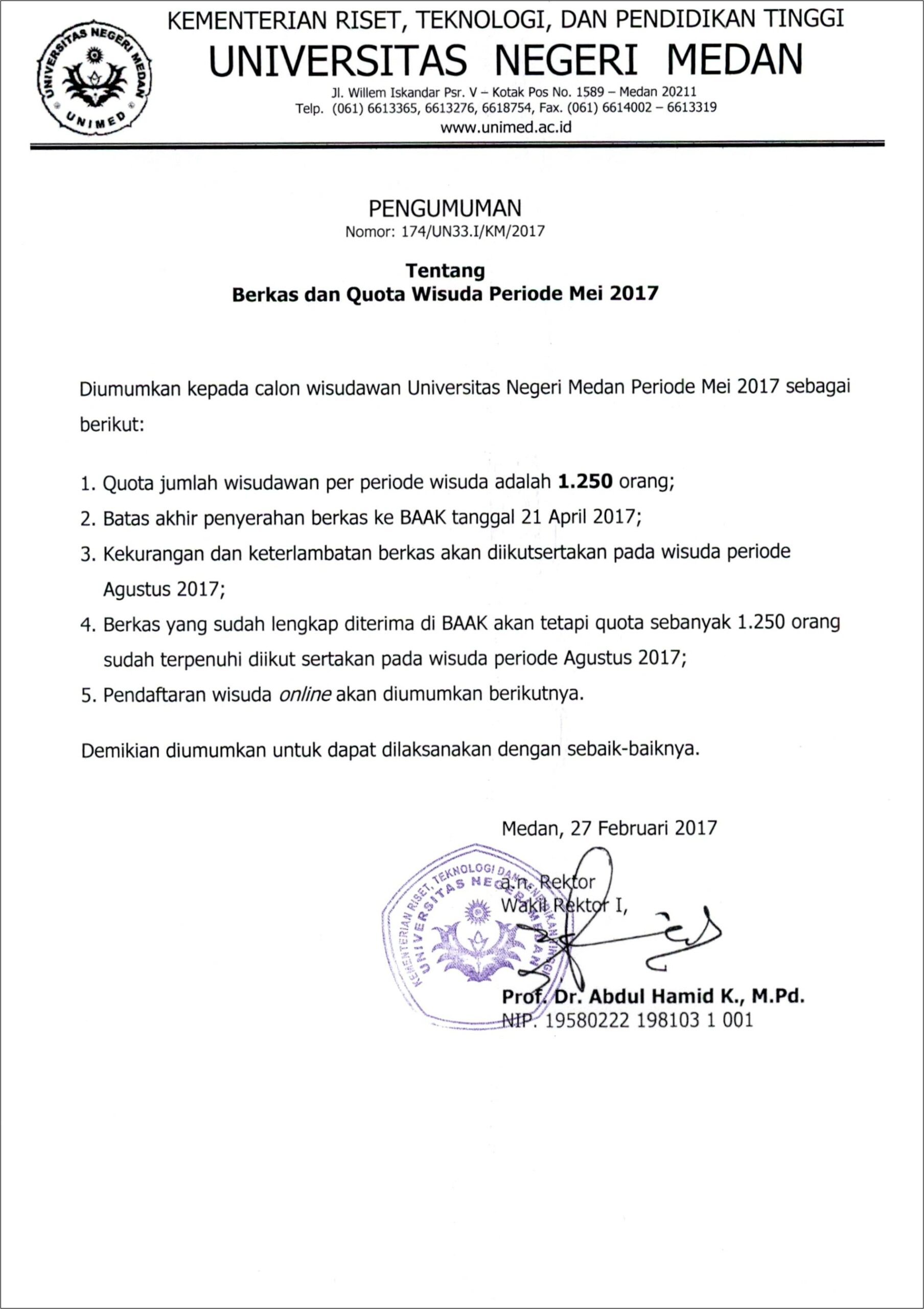 Contoh Surat Pernyataan Wisuda