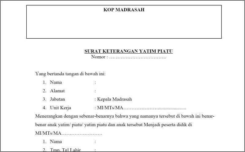 Contoh Surat Pernyataan Yang Berhak Bertanda Tangan