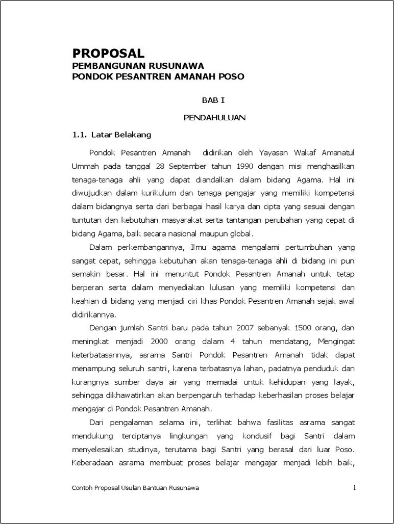 Contoh Surat Pernyataan Yang Menyatakan Keperluan Listrik Untuk Ponpes