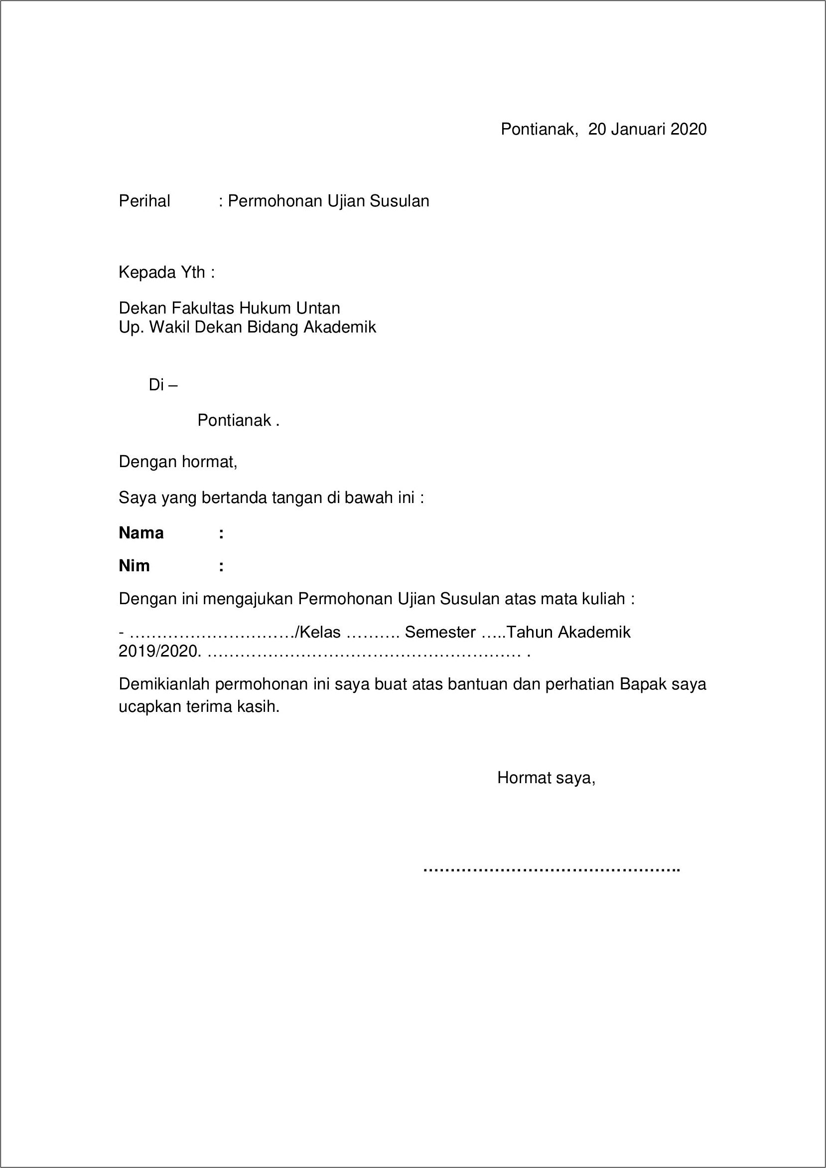 Contoh Surat Persetujuan Atau Pernyataan Pengabdian Masyarakat Oleh Dosen