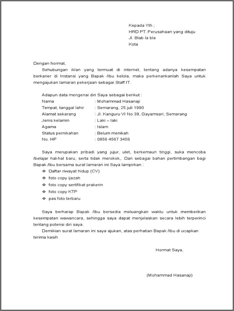 Contoh Surat Prakerin Dari Perusahaan