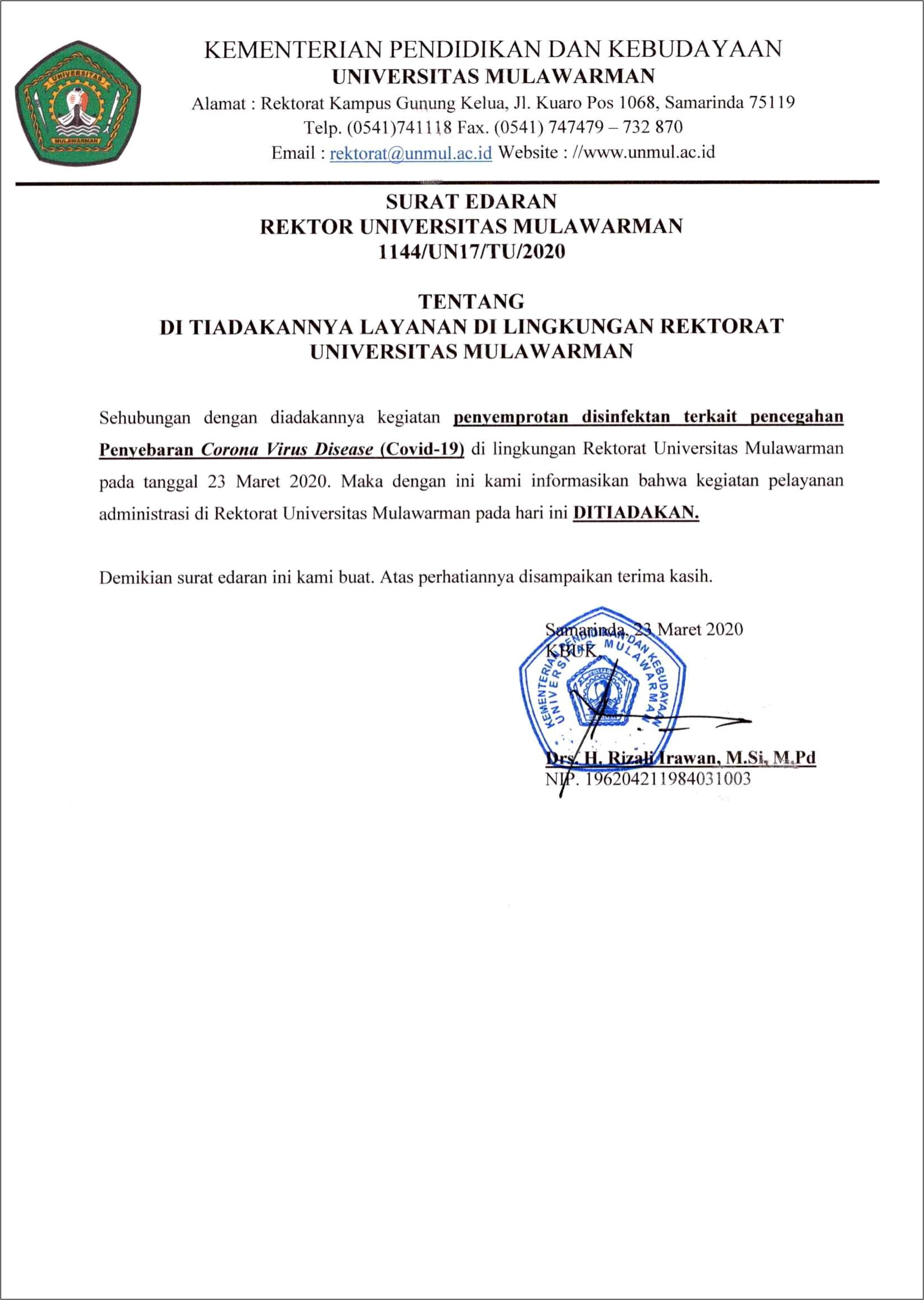 Contoh Surat Reject Perusahaan Pharmasi