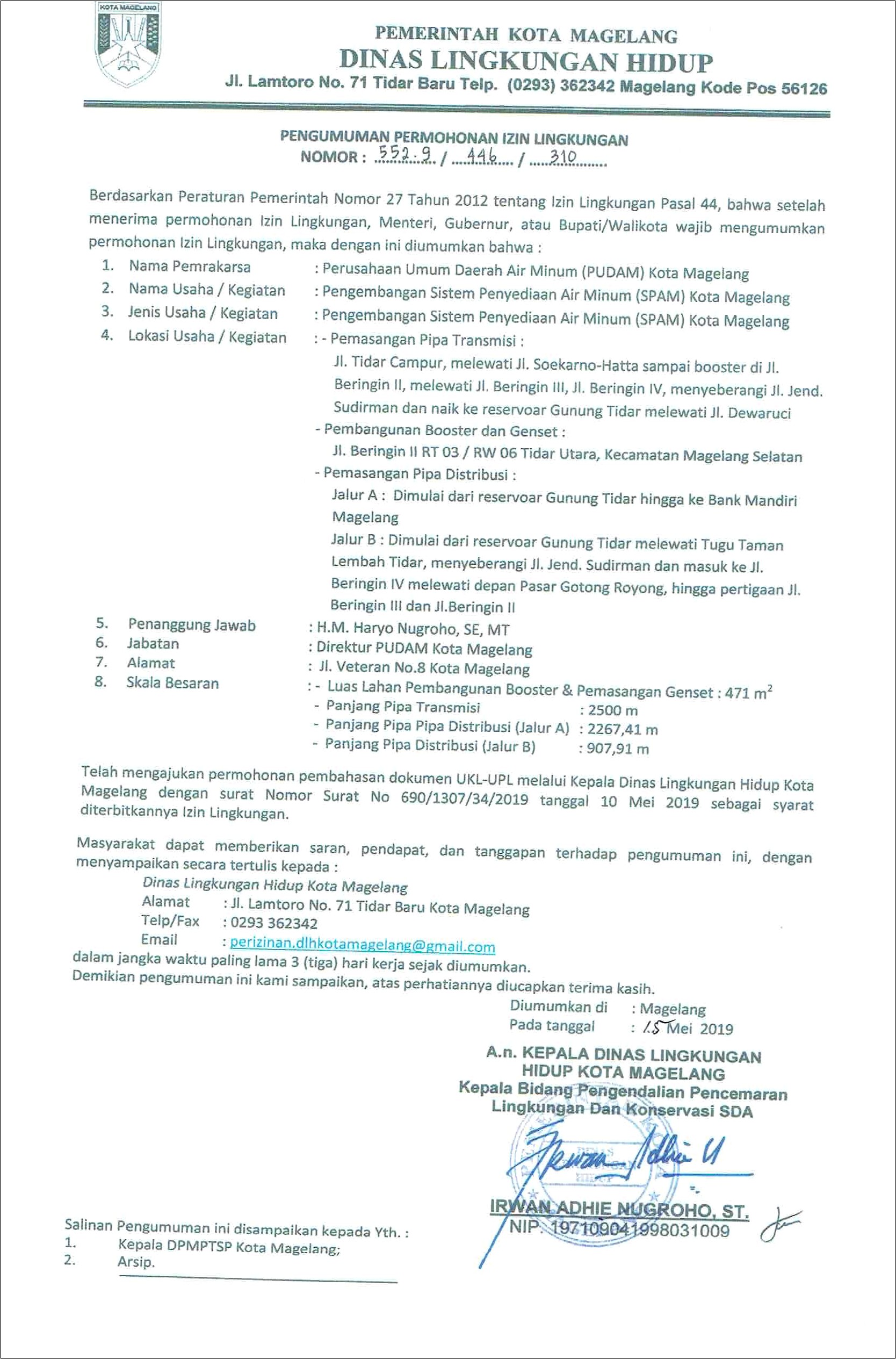 Contoh Surat Resmi Permohonan Ugm