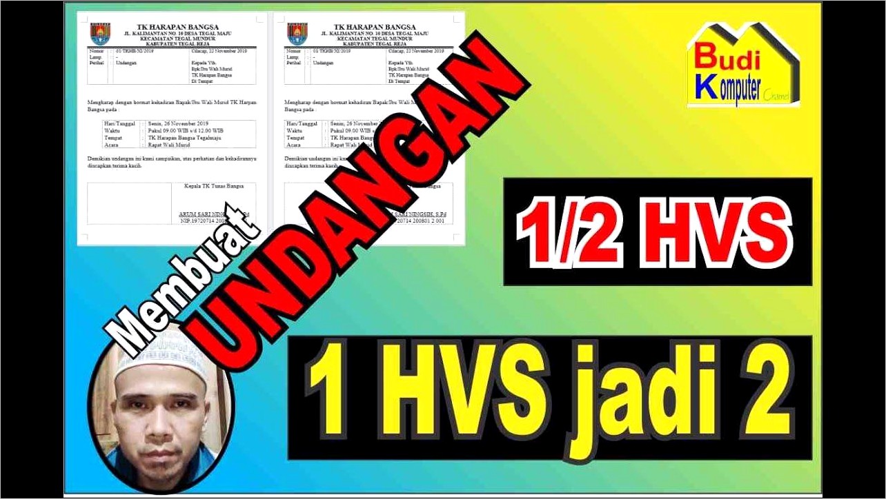 Contoh Surat Undang Di Kertas Hvs