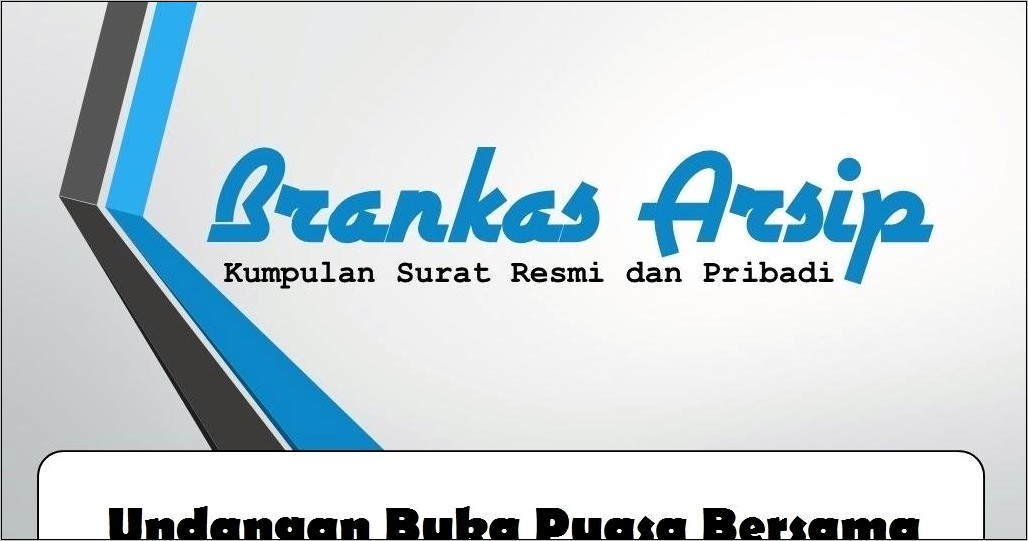 Contoh Surat Undangan Buke