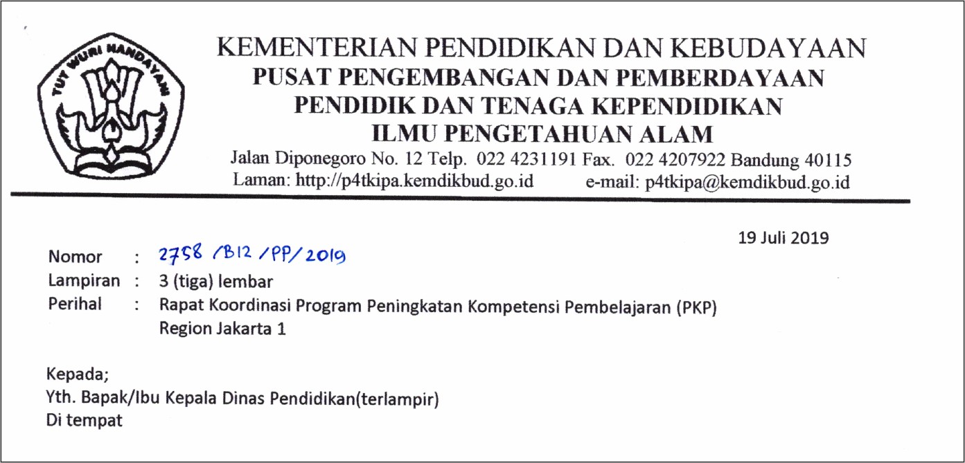 Contoh Surat Undangan Dpt