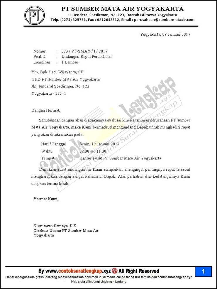 Contoh Surat Undangan Ke Honda