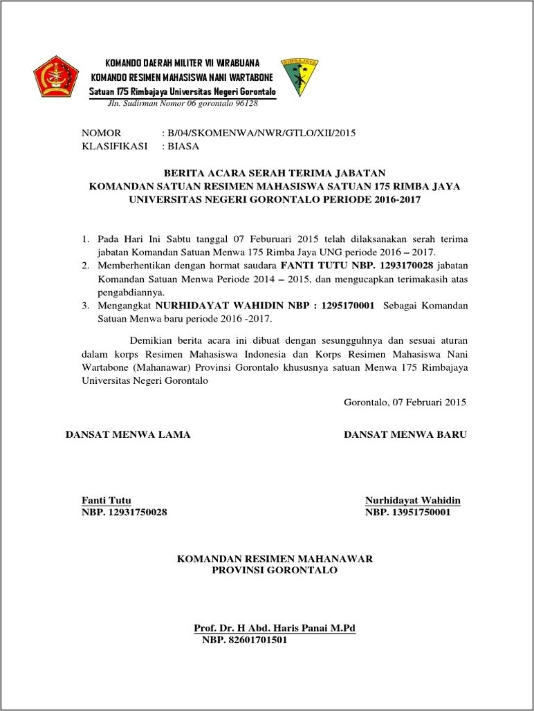 Contoh Surat Undangan Menwa