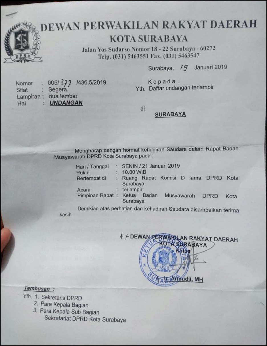 Contoh Surat Undangan Partai Pkb
