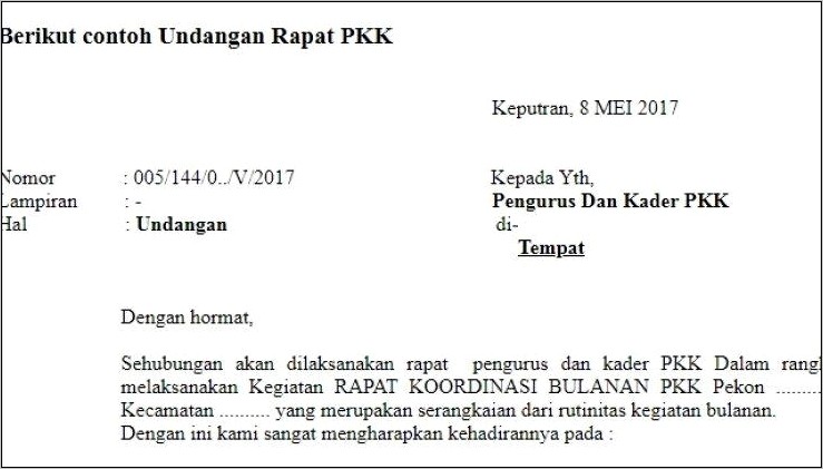 Contoh Surat Undangan Pembentukan Karang Taruna Desa