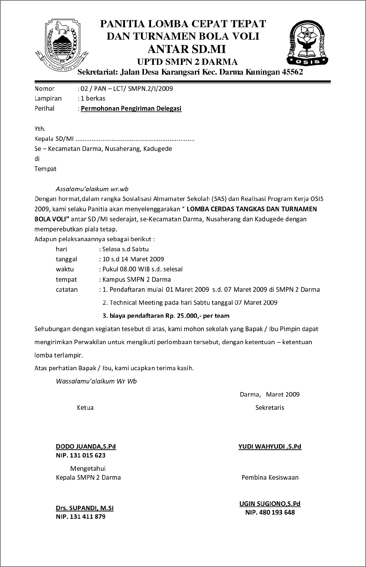 Contoh Surat Undangan Pemberitahuan Kantor