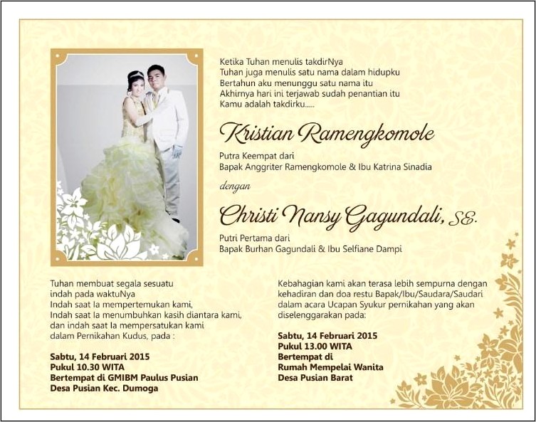 Contoh Surat Undangan Pernika