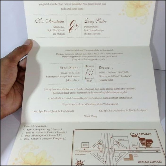 Contoh Surat Undangan Pernikahan Tulis Tangan