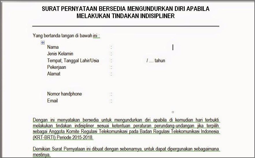 Contoh Surat Undangan Pernyataan