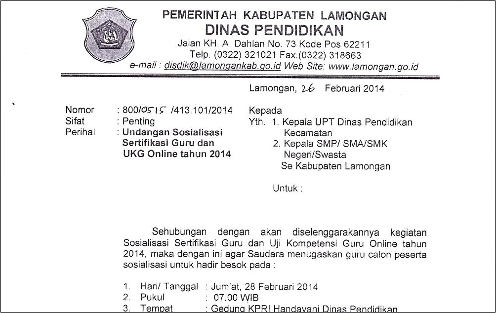 Contoh Surat Undangan Rapat Inovasi Produk