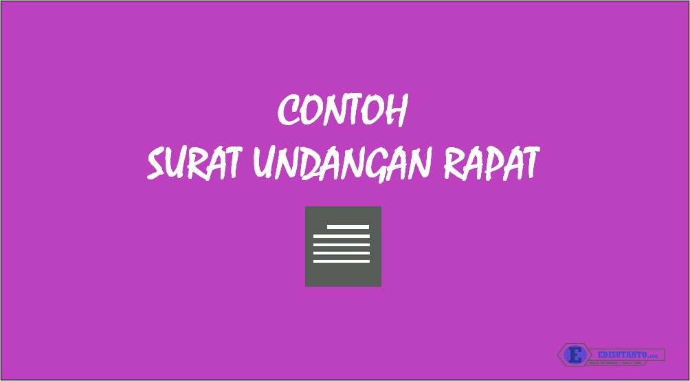 Contoh Surat Undangan Rapat Ketua Tim