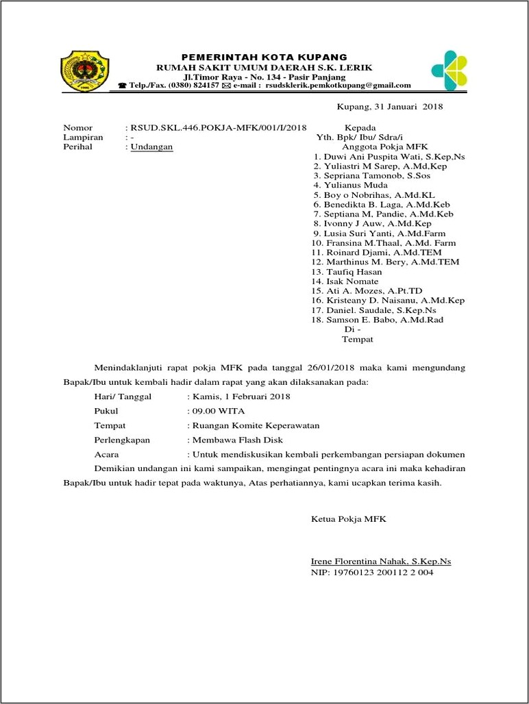 Contoh Surat Undangan Rapat Mengenai Kaki Gajah