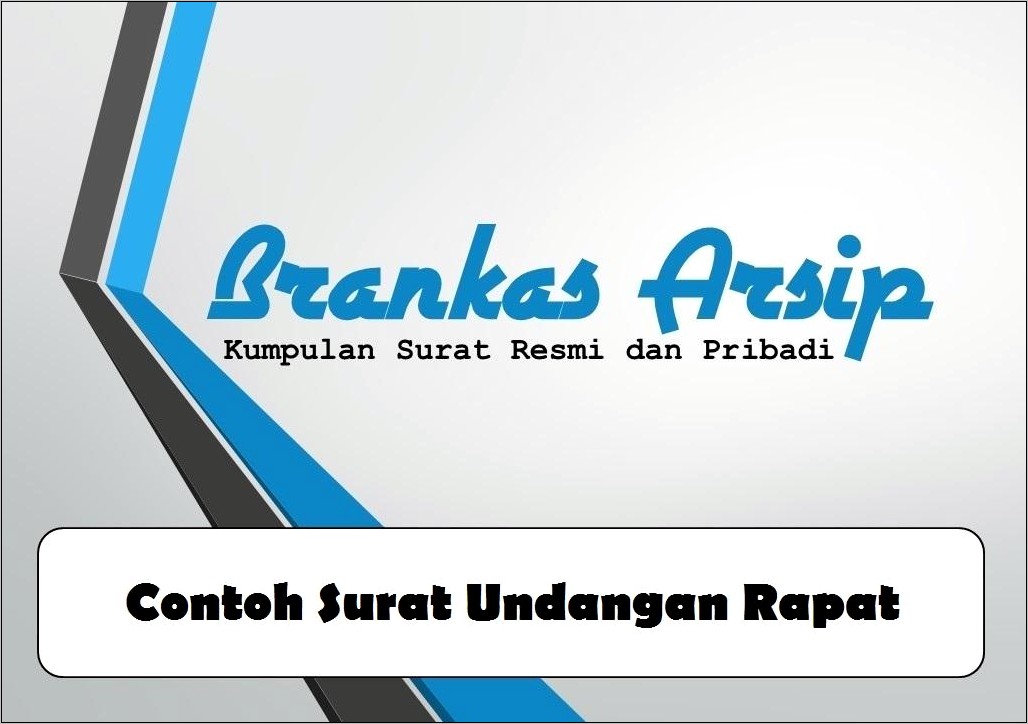 Contoh Surat Undangan Rapat Mi
