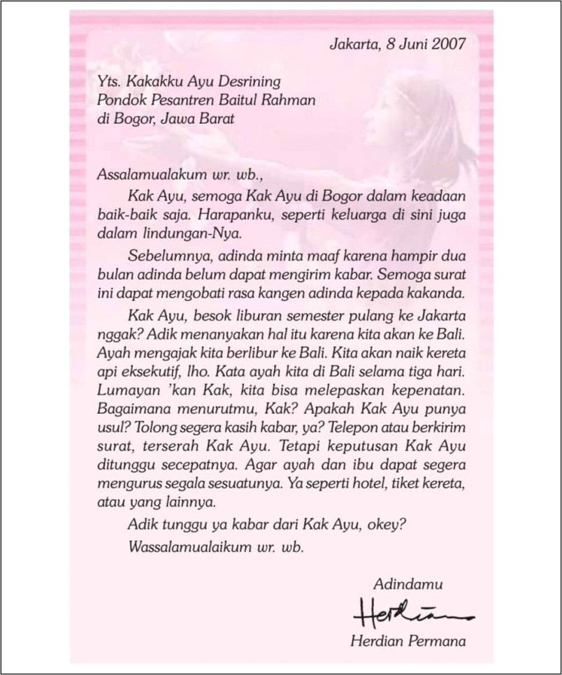 Contoh Surat Undangan Rapat Orang Tua Santri Agenda Perkenalan