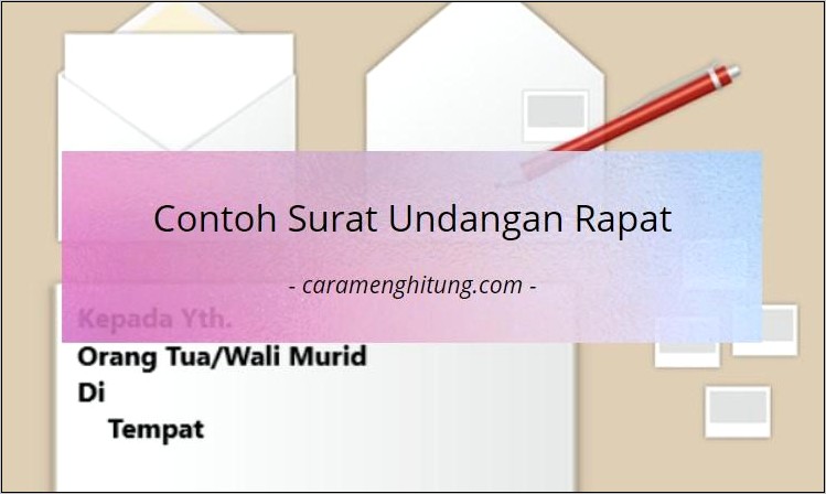 Contoh Surat Undangan Rapat Osis Smk