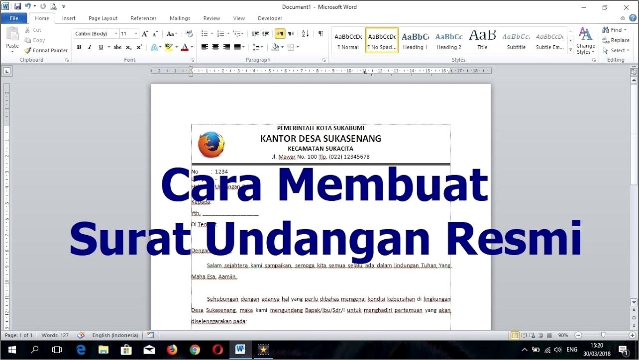 Contoh Surat Undangan Rapat Parenting