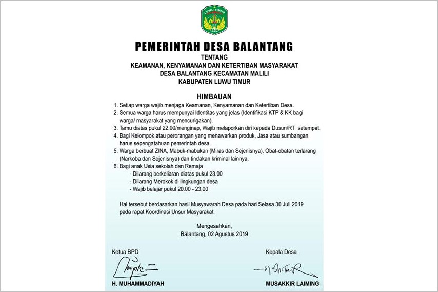 Contoh Surat Undangan Rapat Rt Tentang Siskamling