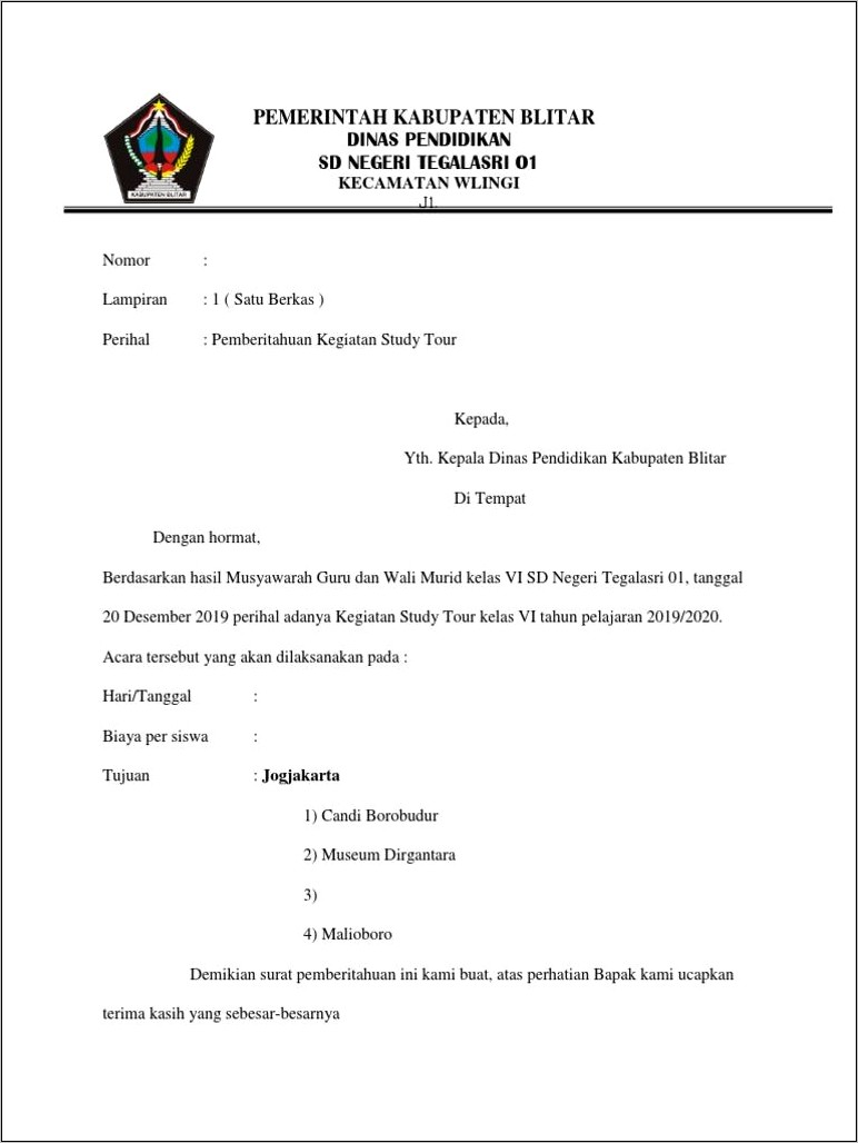 Contoh Surat Undangan Rekreasi