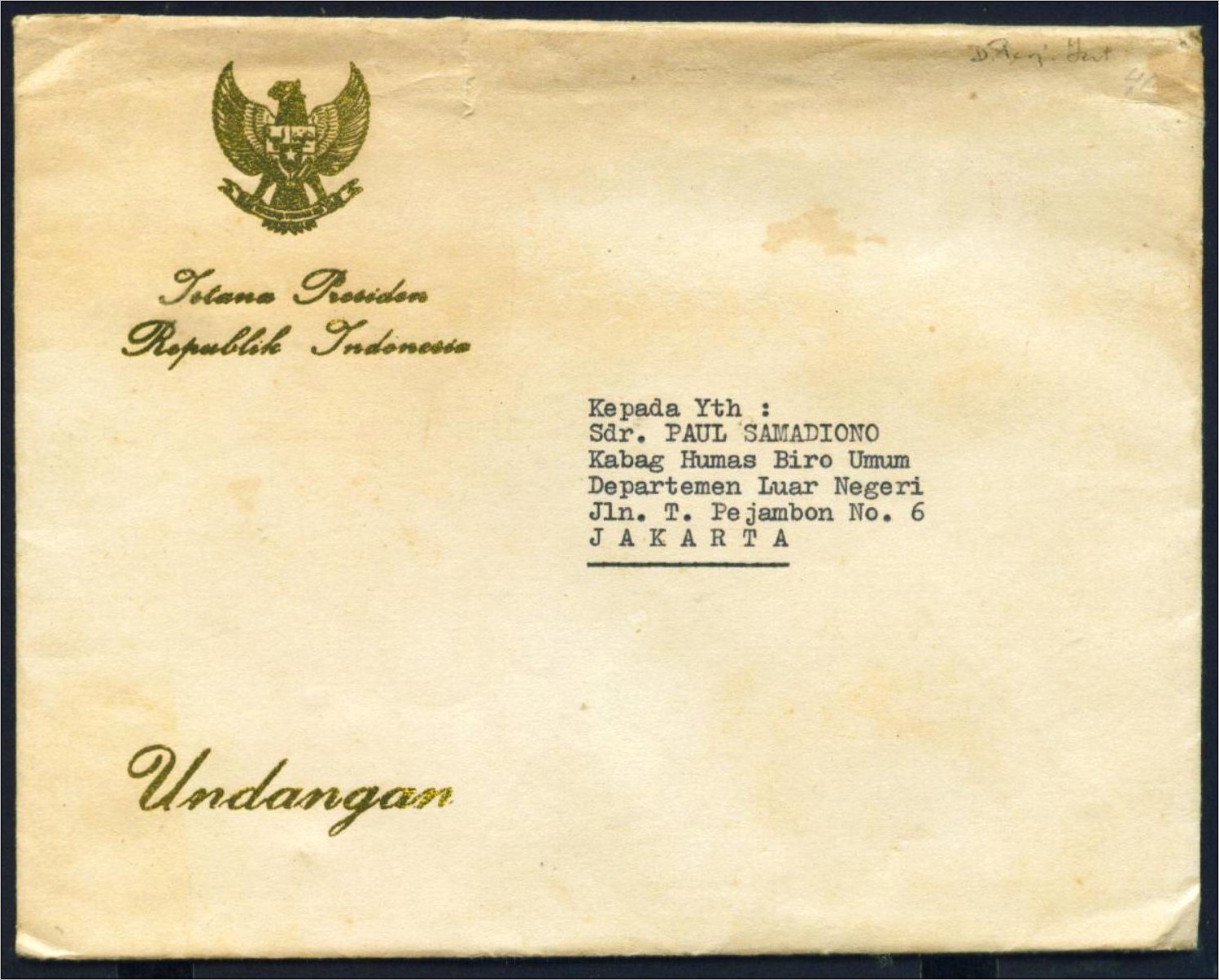 Contoh Surat Undangan Resmi Untuk Presiden