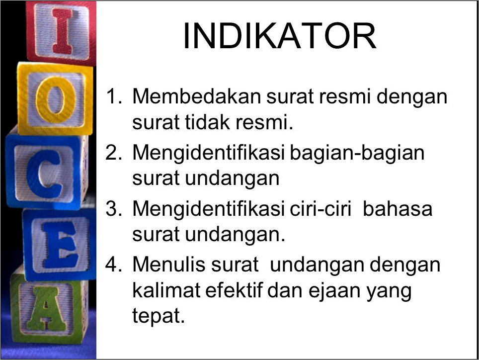 Contoh Surat Undangan Resmi Yang Menggunakan Kalimat Efektif