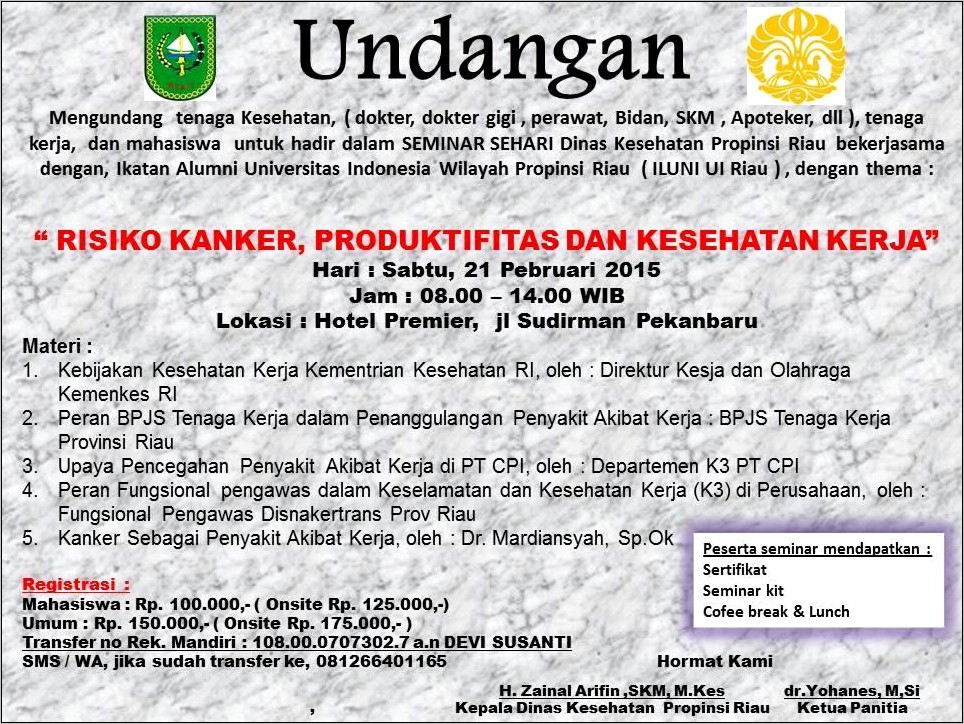Contoh Surat Undangan Seminar Kesehatan Stikes