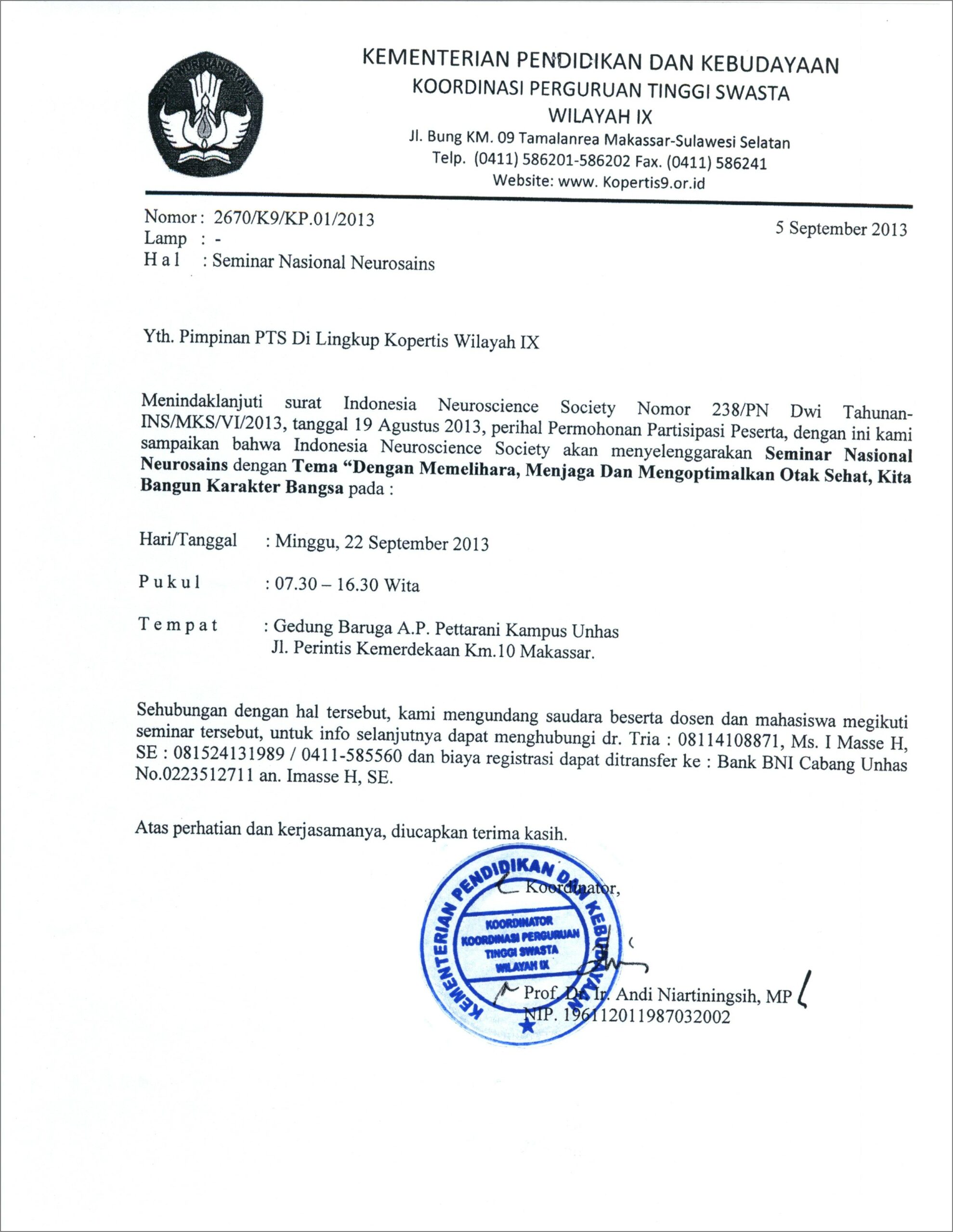 Contoh Surat Undangan Sosialisasi Spmi Sebagai Narasumber