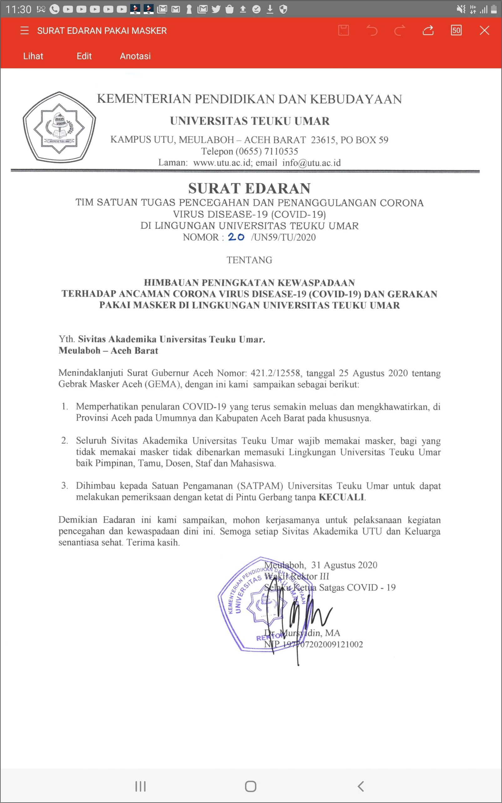 Contoh Surat Undangan Untuk Kaprodi
