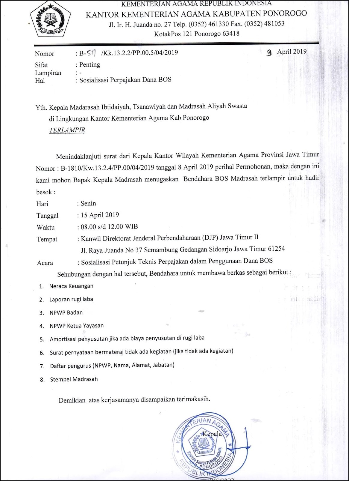 Contoh Surat Undangan Untuk Kasi Pais Pdf