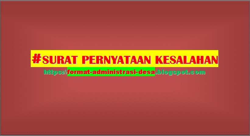 Download Contoh Surat Pernyataan Tidak Mengulangi Kesalahan Bank