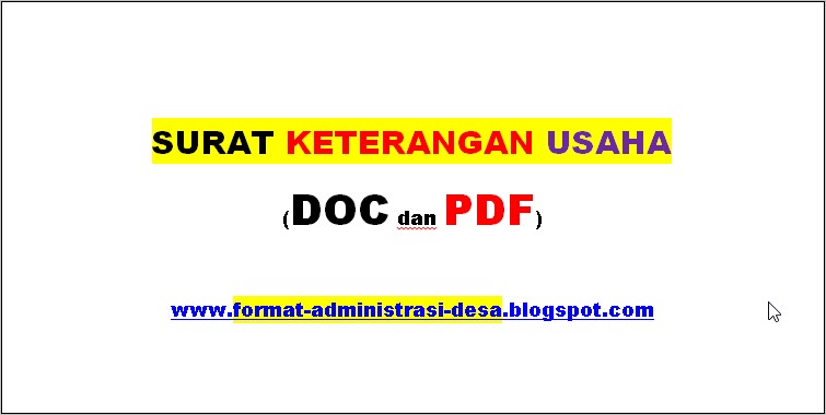 Download Xl Contoh Surat Pernyataan Tempat Kegiatan Usaha