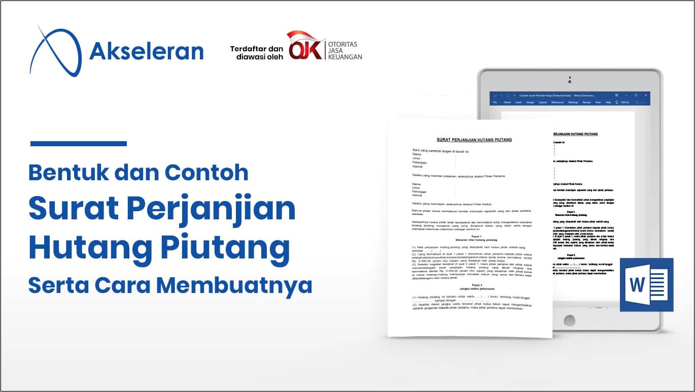 Free Download Contoh Surat Pernyataan Pelunasan Hutang