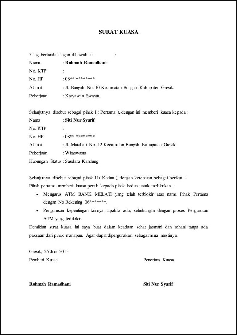 Surat Permohonan Buka Rekening Untuk Bantuan Bansos Contoh