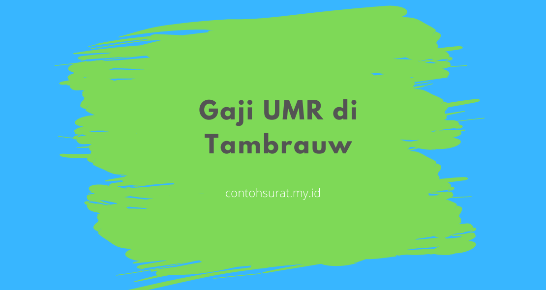 Gaji UMR di Tambrauw